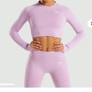 GYMSHARK vital seamless long sleeve crop top